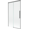 Mexen Rox zweiflügelige, verschiebbare Badewannenabtrennung 100 x 150 cm, transparent, gun metal - 8C9-100-001-95-00