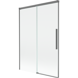 Mexen Rox Duschwand, 2-flügelig, 120 x 150 cm, transparent, Gun Metal - 8C9-120-001-95-00