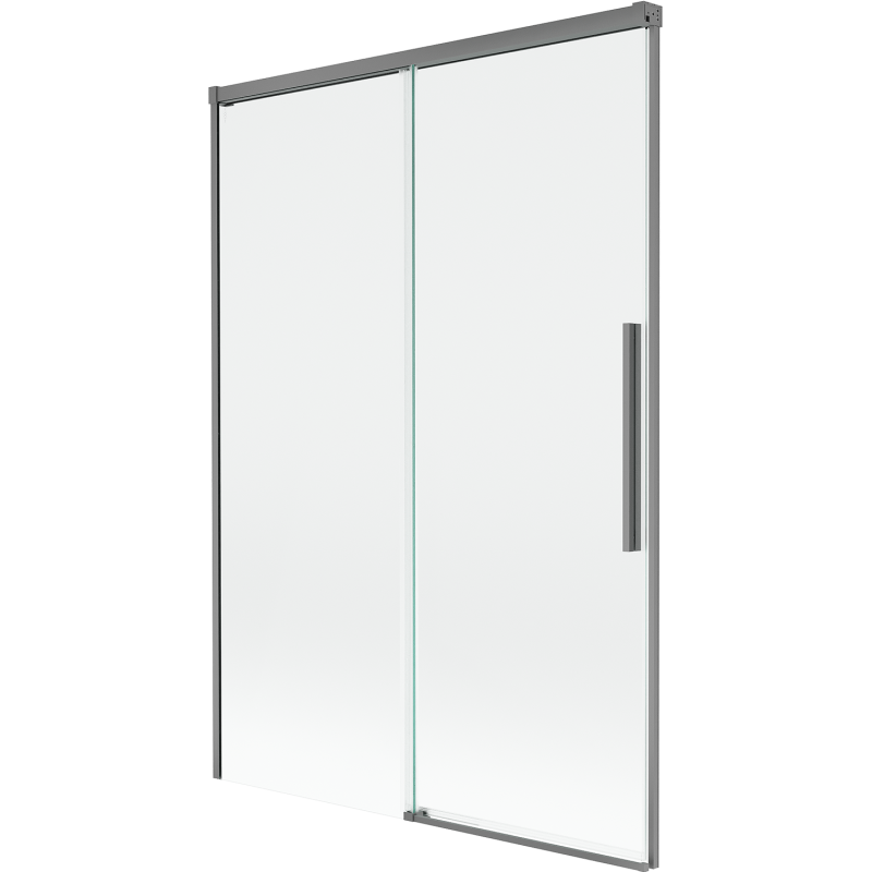 Mexen Rox Duschwand, 2-flügelig, 120 x 150 cm, transparent, Gun Metal - 8C9-120-001-95-00