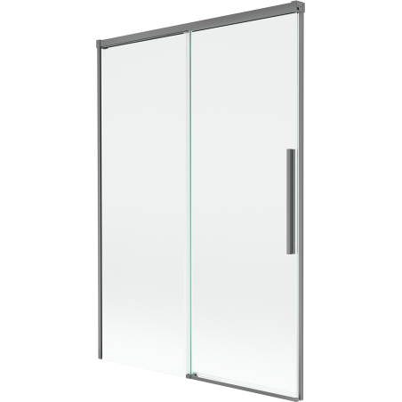 Mexen Rox Duschwand, 2-flügelig, 120 x 150 cm, transparent, Gun Metal - 8C9-120-001-95-00