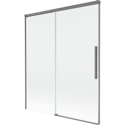 Mexen Rox Duschwand 2-flügelig, verschiebbar 140 x 150 cm, transparent, Gun Metal - 8C9-140-001-95-00
