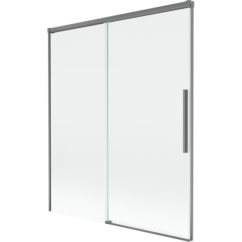 Mexen Rox Duschwand 2-flügelig, verschiebbar 140 x 150 cm, transparent, Gun Metal - 8C9-140-001-95-00
