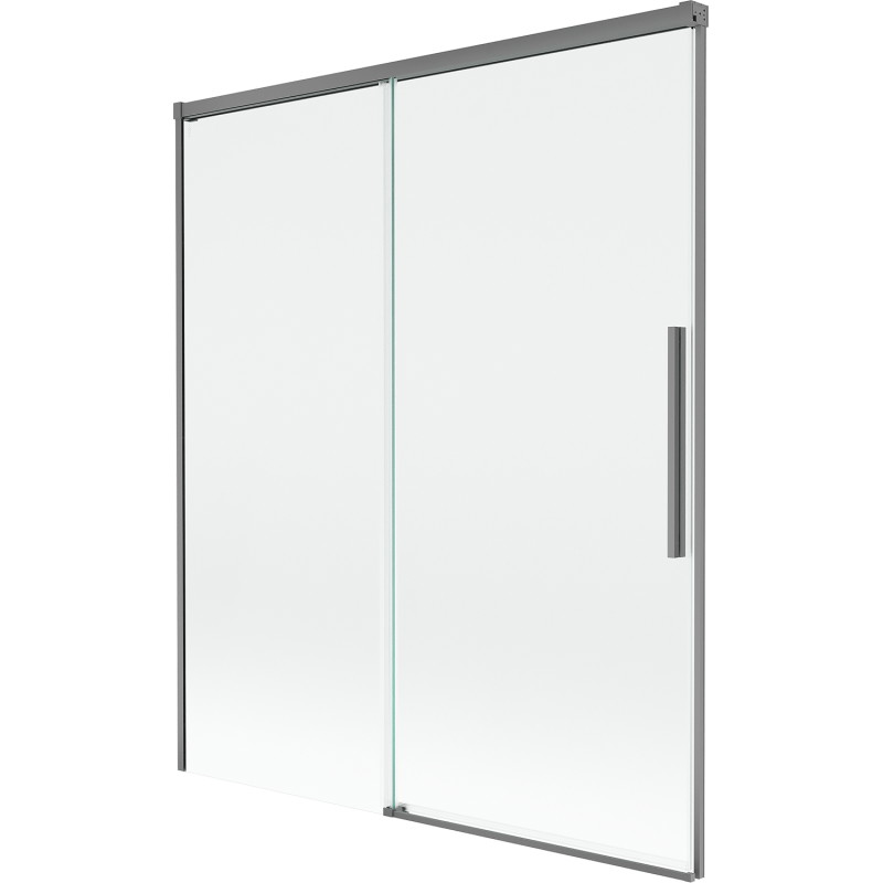 Mexen Rox zweiflügelige verschiebbare Duschwand 140 x 150 cm, transparent, Gun Metal - 8C9-140-001-95-00