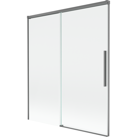 Mexen Rox zweiflügelige verschiebbare Duschwand 140 x 150 cm, transparent, Gun Metal - 8C9-140-001-95-00