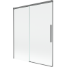 Mexen Rox Duschwand 2-flügelig, verschiebbar 140 x 150 cm, transparent, Gun Metal - 8C9-140-001-95-00