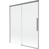 Mexen Rox zweiflügelige verschiebbare Duschwand 140 x 150 cm, transparent, Gun Metal - 8C9-140-001-95-00