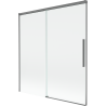 Mexen Rox Duschabtrennung, 2-flügelig, verschiebbar, 150 x 150 cm, transparent, Gun Metal - 8C9-150-001-95-00