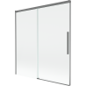 Mexen Rox zweiflügelige verschiebbare Badewannenabtrennung 150 x 150 cm, transparent, Gun Metal - 8C9-150-001-95-00