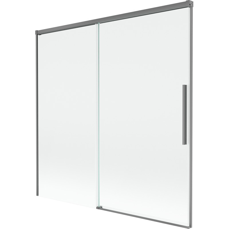 Mexen Rox 2-flügelige Wannentrennwand, verschiebbar 160 x 150 cm, transparent, Gun Metal - 8C9-160-001-95-00
