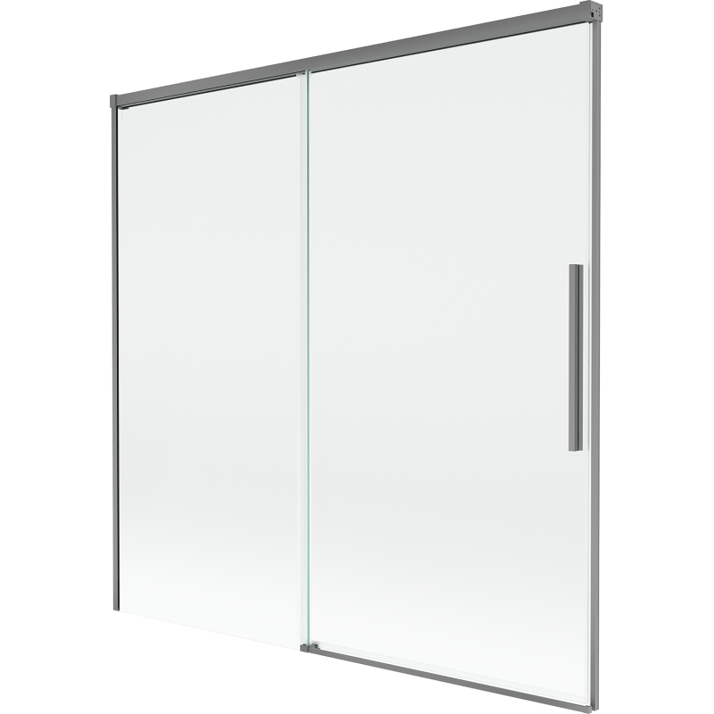 Mexen Rox Duschabtrennung Badewanne 2-flügelig verschiebbar 160 x 150 cm, transparent, gun metal - 8C9-160-001-95-00