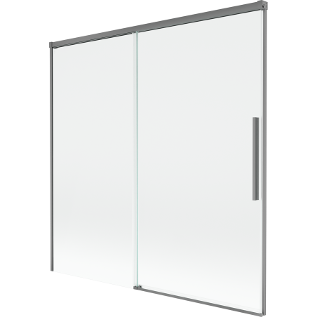 Mexen Rox Duschabtrennung Badewanne 2-flügelig verschiebbar 160 x 150 cm, transparent, gun metal - 8C9-160-001-95-00