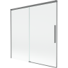 Mexen Rox 2-flügelige Wannentrennwand, verschiebbar 160 x 150 cm, transparent, Gun Metal - 8C9-160-001-95-00
