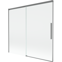 Mexen Rox Duschwand 2-flügelig, verschiebbar 170 x 150 cm, transparent, gun metal - 8C9-170-001-95-00