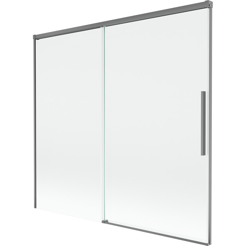 Mexen Rox zweiflügelige, verschiebbare Badewannenfaltwand 170 x 150 cm, transparent, Gun Metal - 8C9-170-001-95-00