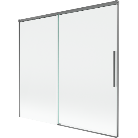 Mexen Rox Duschwand 2-flügelig, verschiebbar 170 x 150 cm, transparent, gun metal - 8C9-170-001-95-00