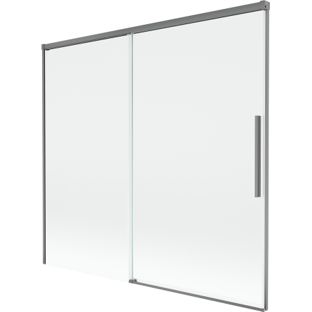 Mexen Rox zweiflügelige, verschiebbare Badewannenfaltwand 170 x 150 cm, transparent, Gun Metal - 8C9-170-001-95-00