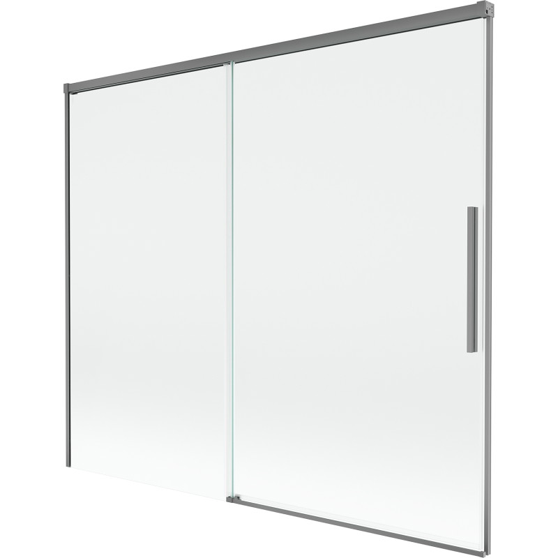 Mexen Rox zweiteiliger, verschiebbarer Badewannenaufsatz 180 x 150 cm, transparent, Gun Metal - 8C9-180-001-95-00