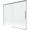 Mexen Rox Duschabtrennung für Badewanne, 2-flügelig, verschiebbar, 180 x 150 cm, transparent, Gun Metal - 8C9-180-001-95-00