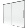 Mexen Rox zweiteiliger, verschiebbarer Badewannenaufsatz 180 x 150 cm, transparent, Gun Metal - 8C9-180-001-95-00