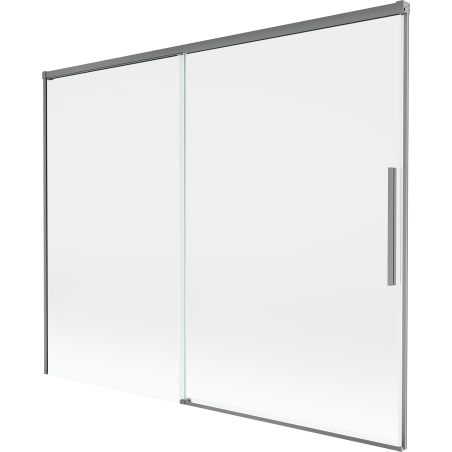 Mexen Rox 2-flügelige, verschiebbare Badewannenabtrennung 190 x 150 cm, transparent, Gun Metal - 8C9-190-001-95-00