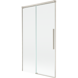 Mexen Rox Duschabtrennung 2-flügelig schiebbar 100 x 150 cm, transparent, gebürsteter Nickel - 8C9-100-001-97-00
