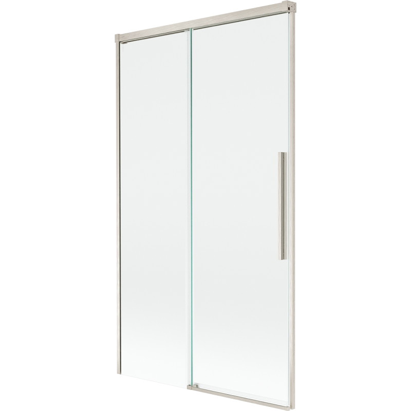 Mexen Rox 2-flügelige verschiebbare Badewannenabtrennung 100 x 150 cm, transparent, gebürstetes Nickel - 8C9-100-001-97-00