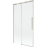 Mexen Rox Duschabtrennung 2-flügelig schiebbar 100 x 150 cm, transparent, gebürsteter Nickel - 8C9-100-001-97-00