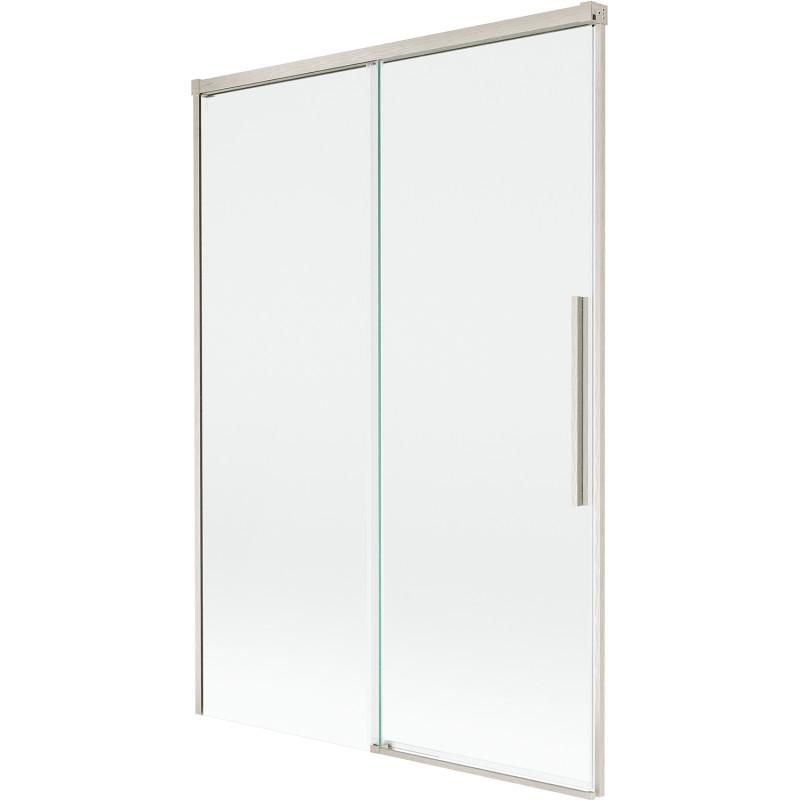 Mexen Rox 2-flügelige, verschiebbare Badewannenfaltwand 120 x 150 cm, transparent, gebürstetes Nickel - 8C9-120-001-97-00
