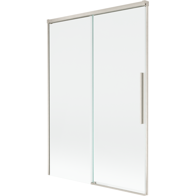 Mexen Rox Duschabtrennung 2-teilig verschiebbar 120 x 150 cm, transparent, gebürsteter Nickel - 8C9-120-001-97-00