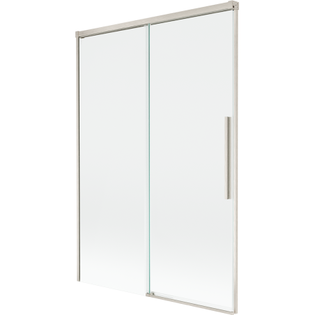 Mexen Rox Duschabtrennung 2-teilig verschiebbar 120 x 150 cm, transparent, gebürsteter Nickel - 8C9-120-001-97-00