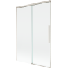 Mexen Rox 2-flügelige, verschiebbare Badewannenfaltwand 120 x 150 cm, transparent, gebürstetes Nickel - 8C9-120-001-97-00