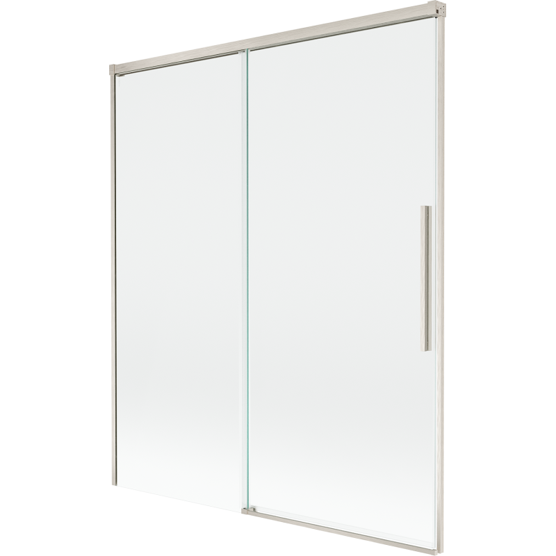 Mexen Rox 2-flügelige verschiebbare Badewannenwand 140 x 150 cm, transparent, gebürstetes Nickel - 8C9-140-001-97-00