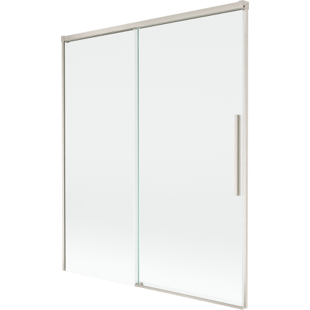 Mexen Rox 2-flügelige verschiebbare Badewannenwand 140 x 150 cm, transparent, gebürstetes Nickel - 8C9-140-001-97-00