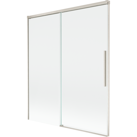 Mexen Rox zweiflügelige, ausziehbare Badewannenabtrennung 140 x 150 cm, transparent, gebürstetes Nickel - 8C9-140-001-97-00