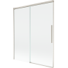 Mexen Rox 2-flügelige verschiebbare Badewannenwand 140 x 150 cm, transparent, gebürstetes Nickel - 8C9-140-001-97-00