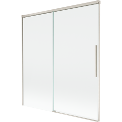 Mexen Rox Duschwand 2-flügelig, 150 x 150 cm, transparent, gebürsteter Nickel - 8C9-150-001-97-00