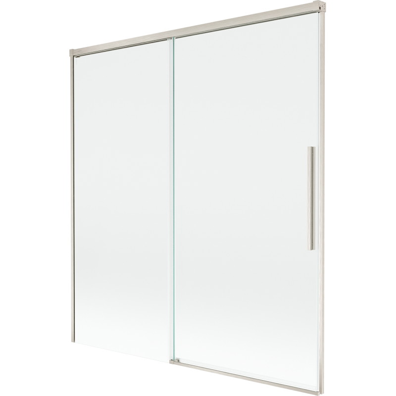 Mexen Rox Duschabtrennung 2-flügelig verschiebbar 150 x 150 cm, transparent, gebürsteter Nickel - 8C9-150-001-97-00