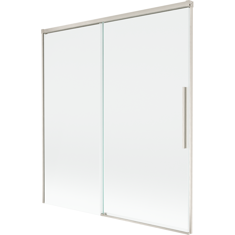 Mexen Rox Duschwand 2-flügelig, 150 x 150 cm, transparent, gebürsteter Nickel - 8C9-150-001-97-00