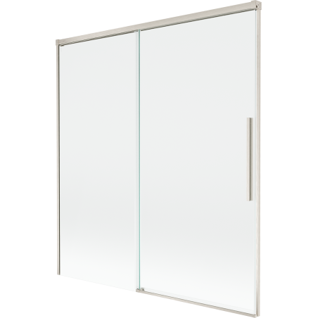 Mexen Rox Duschabtrennung 2-flügelig verschiebbar 150 x 150 cm, transparent, gebürsteter Nickel - 8C9-150-001-97-00