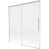 Mexen Rox Duschabtrennung 2-flügelig verschiebbar 150 x 150 cm, transparent, gebürsteter Nickel - 8C9-150-001-97-00