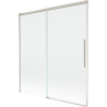 Mexen Rox Duschwand 2-flügelig, 150 x 150 cm, transparent, gebürsteter Nickel - 8C9-150-001-97-00
