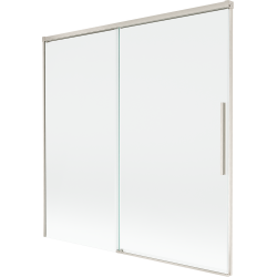 Mexen Rox Duschabtrennung 2-flügelig verschiebbar 160 x 150 cm, transparent, gebürstetes Nickel - 8C9-160-001-97-00