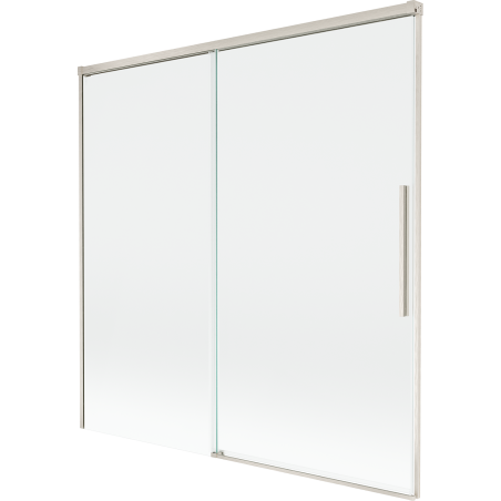 Mexen Rox Duschabtrennung 2-flügelig verschiebbar 160 x 150 cm, transparent, gebürstetes Nickel - 8C9-160-001-97-00