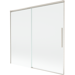 Mexen Rox Badewannenfaltwand 2-flügelig verschiebbar 170 x 150 cm, transparent, gebürsteter Nickel - 8C9-170-001-97-00