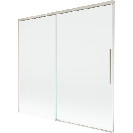 Mexen Rox Badewannenfaltwand 2-flügelig verschiebbar 170 x 150 cm, transparent, gebürsteter Nickel - 8C9-170-001-97-00