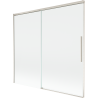 Mexen Rox 2-flügelige, verschiebbare Badewannenwand 170 x 150 cm, transparent, gebürstetes Nickel - 8C9-170-001-97-00