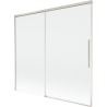 Mexen Rox Badewannenfaltwand 2-flügelig verschiebbar 170 x 150 cm, transparent, gebürsteter Nickel - 8C9-170-001-97-00