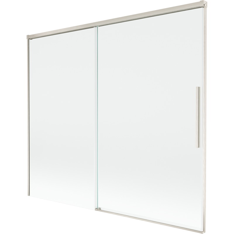 Mexen Rox 2-flügelige Badewannenabtrennung zum Schieben 180 x 150 cm, transparent, gebürstetes Nickel - 8C9-180-001-97-00