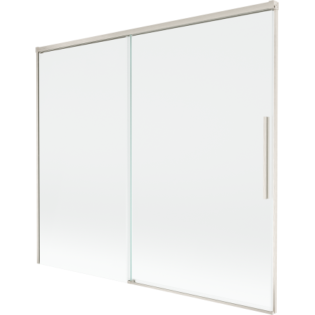 Mexen Rox 2-flügelige Badewannenabtrennung zum Schieben 180 x 150 cm, transparent, gebürstetes Nickel - 8C9-180-001-97-00