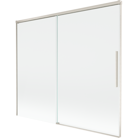 Mexen Rox Badewannenabtrennung 2-flügelig verschiebbar 180 x 150 cm, transparent, gebürsteter Nickel - 8C9-180-001-97-00